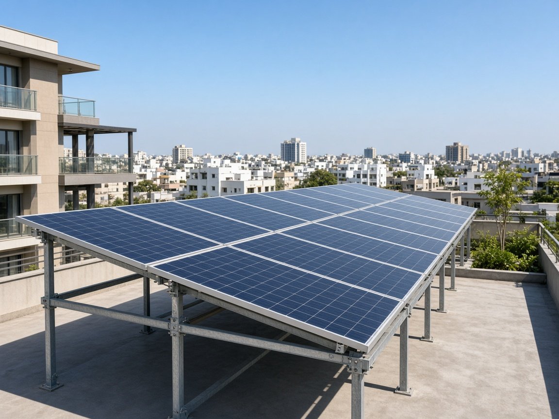 Rooftop solar at Rami Heritage, Akola